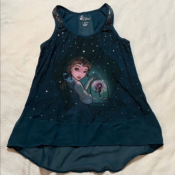 Disney Belle Navy Blue Tank Top - Picture 1 of 4